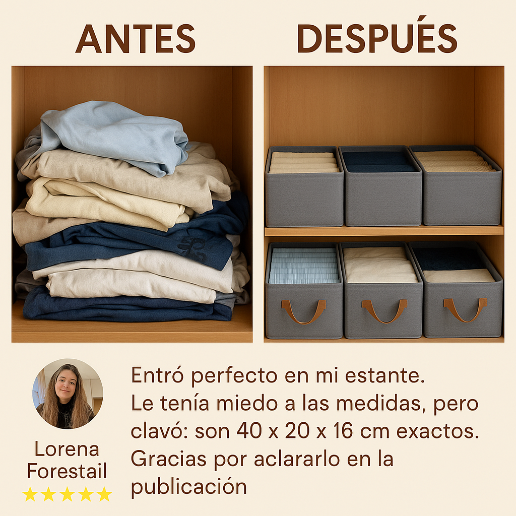 Organizadores de Ropa Plegables (Comprá 3 y lleváte 6)