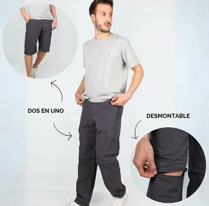 PANTALÓN CARGO IMPORTADO PREMUIM 2 EN 1 UNISEX (IMPERMEABLE, DESMONTABLE)