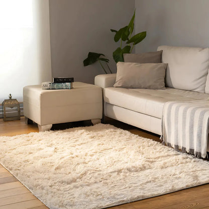 Alfombra Moderna Pelo Largo 1x1,5Mts + Humidificador difusor de aroma efecto FUEGO ¡DE REGALO!