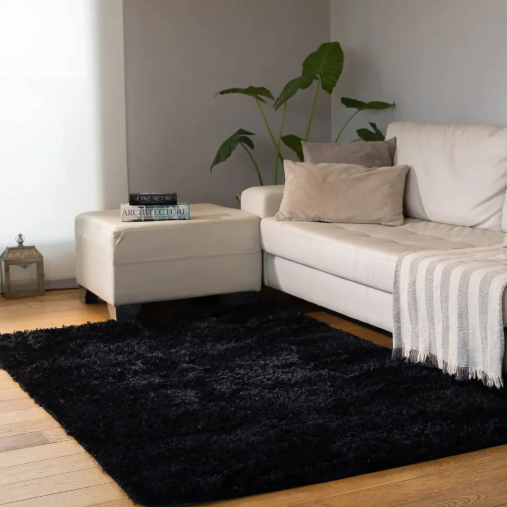Alfombra Moderna Pelo Largo 1x1,5Mts + Humidificador difusor de aroma efecto FUEGO ¡DE REGALO!